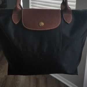 Longchamp LePliage  Black Medium Long Straps